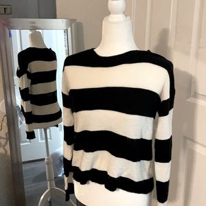 Black and white sweater.